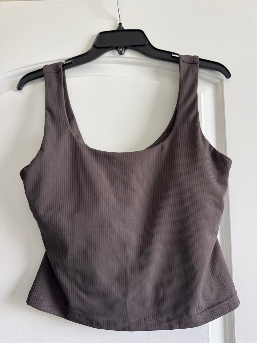 Fabletics Ribbed Scoop Athletic Tank in Gray